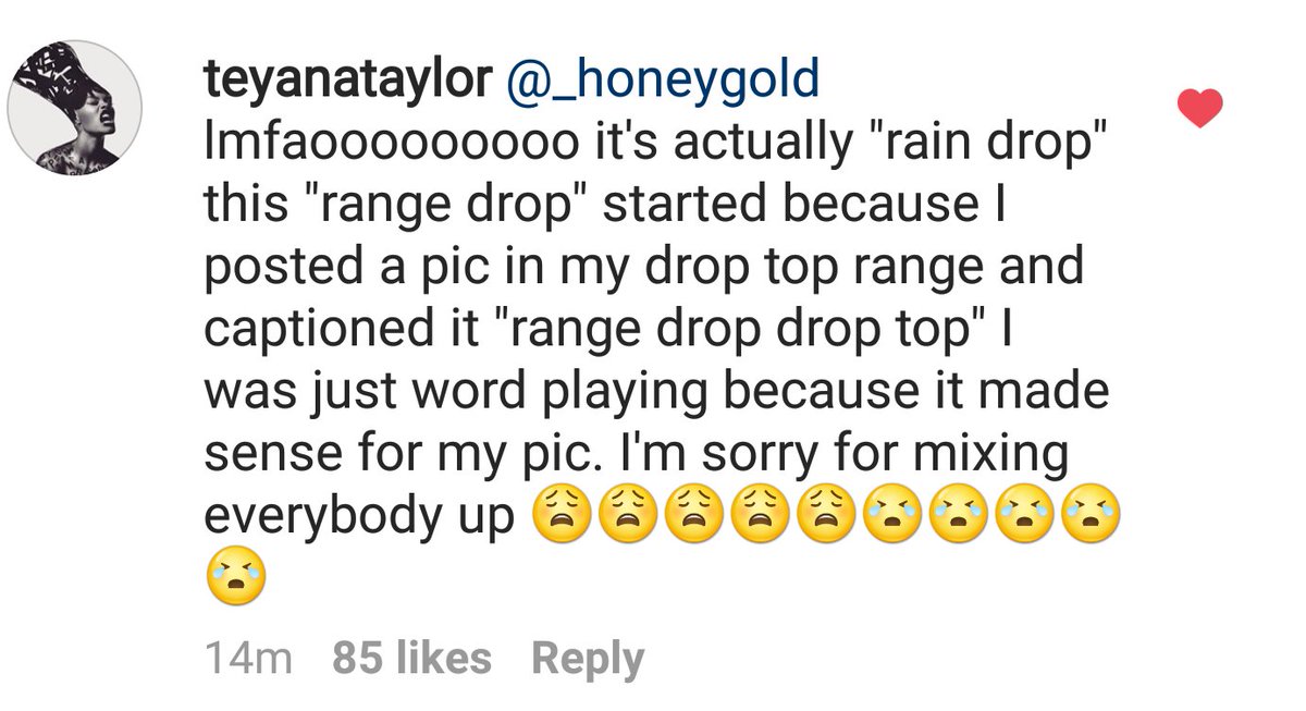 RT @SauceChapo: @TEYANATAYLOR just comfirmed it lol #raindop #droptop #drip @djakademiksfans https://t.co/NCUNlixUJx