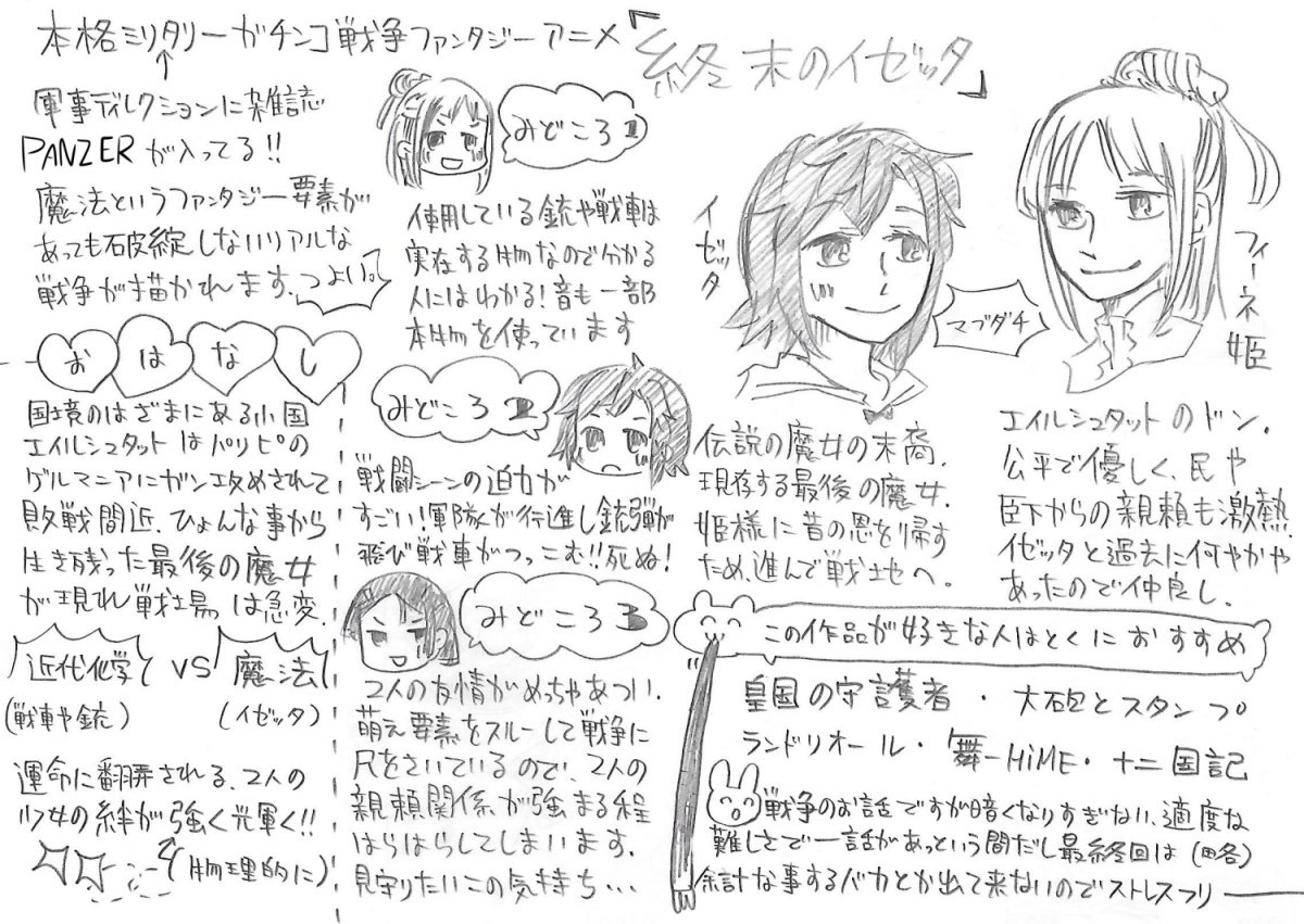 終末のイゼッタが面白いので是非見て下さい、というプレゼンです 終末のイゼッタが面白いので是非見て下さい、というプレゼンです