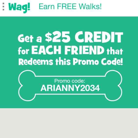 Use my invite code: ARIANNY2034, and get $20 in Wag! credits. It's the dog walking app with live GPS tracking! ???????? https://t.co/s40GSJUSvz