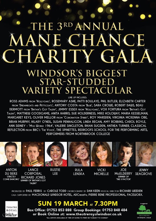 Looking forward to the @manechance Gala @TheatreWindsor tomorrow!! ???????? https://t.co/795vJ6FufH