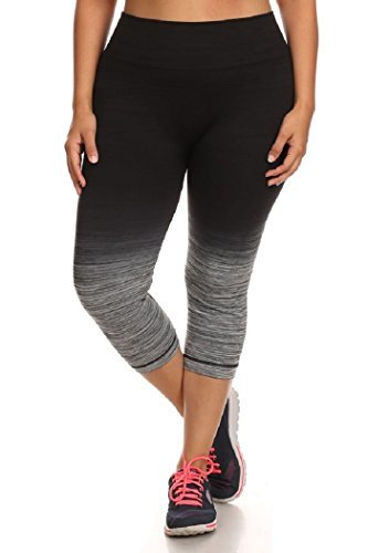 #fashion #free #style #win #giveaway Womens Plus Size Ombre Capri Activewear Leggings Athletic Pants Sport 1X/2X Black/Charcoal #rt #fashion #free #style #win #giveaway Womens Plus Size Ombre Capri Activewear Leggings Athletic Pants Sport 1X/2X Black/Charcoal #rt