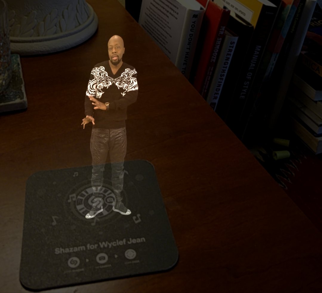 RT @erinhollins: Look! Wyclef Jean is on my desk thanks to @Shazam's new AR platform https://t.co/WfEFmdwjY9 https://t.co/aJdJhSv9GC