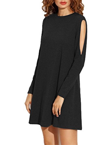#fashion #free #style #win #giveaway Haola Women's Fall Shoulder Off Long Sleeve T-shirt Dress Basic Shift Dress L Black #rt #fashion #free #style #win #giveaway Haola Women's Fall Shoulder Off Long Sleeve T-shirt Dress Basic Shift Dress L Black #rt