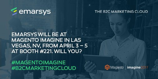 Emarsys: #MagentoImagine is just days away! There's still time to request a meeting with us there: https://t.co/3SGwcTZZTe https://t.co/QMBvaaxlEf