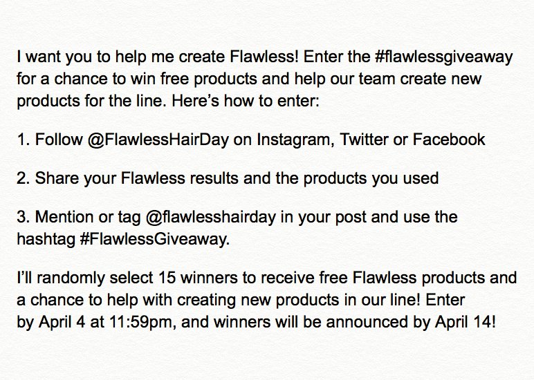 Enter my @flawlesshairday contest by following the instructions below! ???? https://t.co/huh7cnMq7f