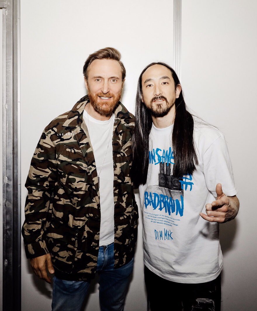 RT @steveaoki: The boss @davidguetta rockin the new @dmcollection #ss17 #fourthcollection https://t.co/oQjK1dLlsO