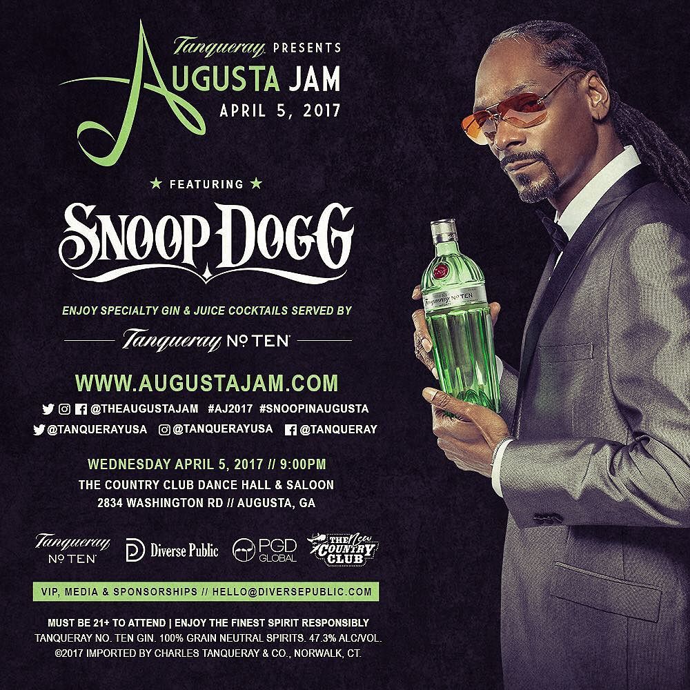 Hosting @AugustaJam this week wit @tanquerayusa @pgdglobal ⛳️ #SnoopinAugusta https://t.co/j6otHMiZnI https://t.co/KFYpFK9UjD