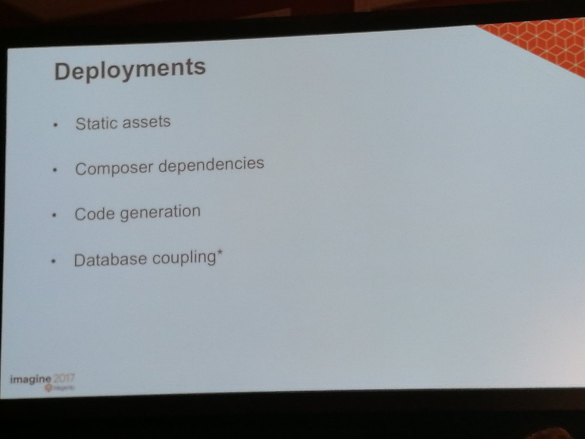 afoucret: Few things you should think about to design a successful Magento 2 deployment process. #MagentoImagine https://t.co/aXgRWpSg7I