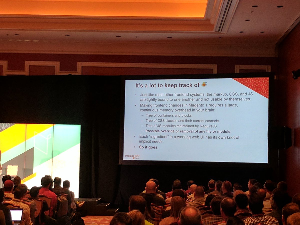 sashas777: Magento fronted: 'It's a lot to keep track of'! #Magentoimagine #magentoimagine2017 https://t.co/mK4QbBuZ9l