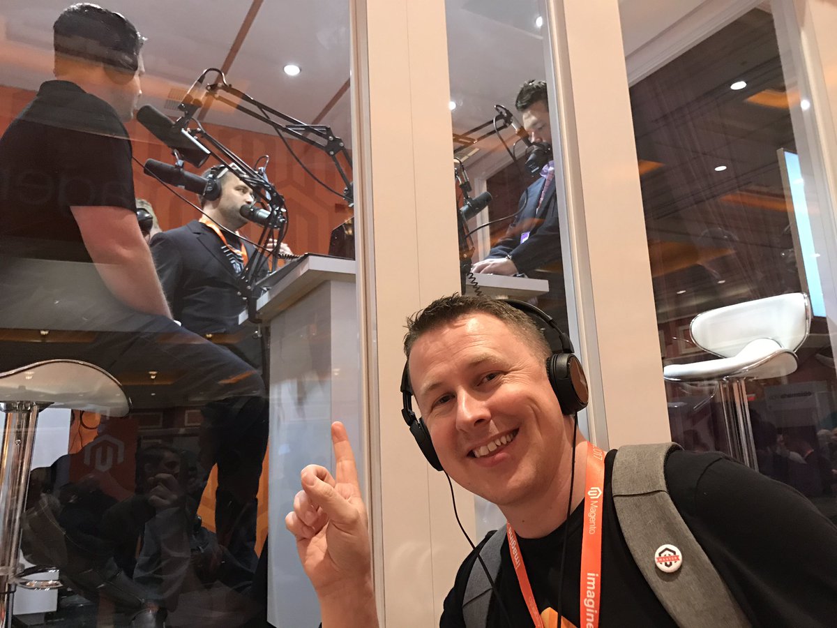 tonegolf71: The @MageTalk guys are doing their thing with an awesome setup at #Magentoimagine https://t.co/dBBLKEXUme