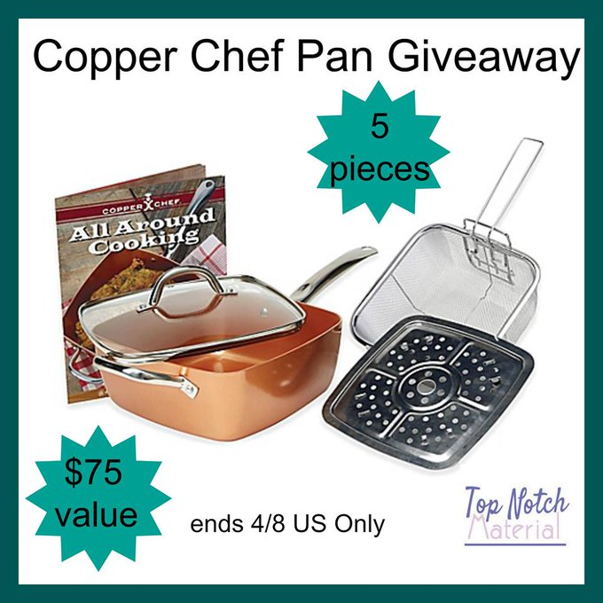 5pc Copper Chef Pan GA-1-US-Ends 4/8 5pc Copper Chef Pan GA-1-US-Ends 4/8