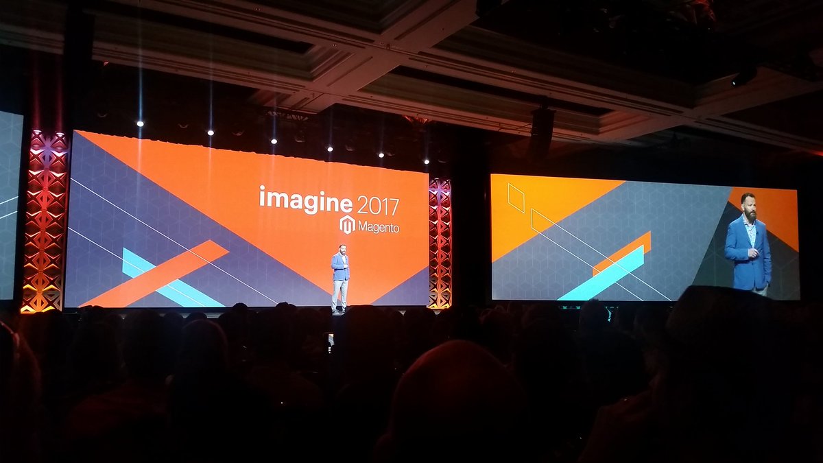 mzeis: General session has started. Magento knows how to put on a show for sure! #MagentoImagine https://t.co/VrK9GWLmzy