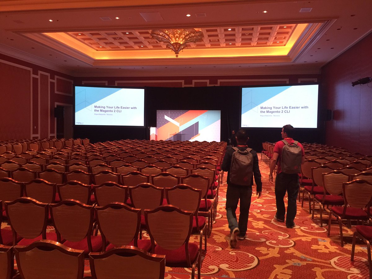 mbalparda: This is about to start! nCome to Margaux 1 before 11 am, see you here! #Magentoimagine #magento2 https://t.co/iuiiRFqAp3