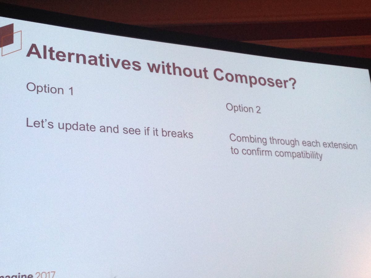 SheroDesigns: Tips from @foomanNZ for using #Composer in #Magento2 #Magentoimagine https://t.co/FfKxhq5yr1