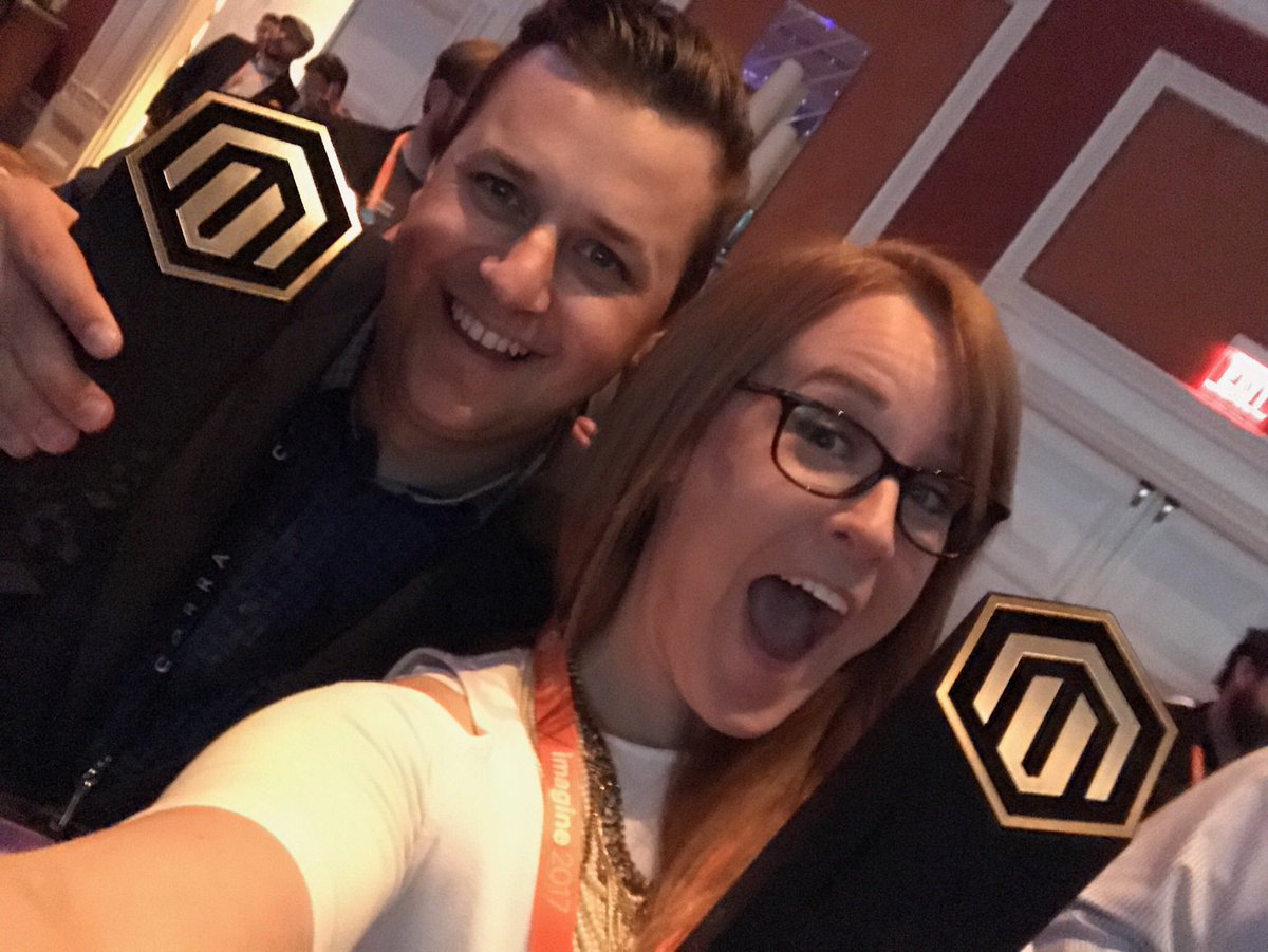 GoCorra: Clearly we're really excited about this one! Thanks @magento! #MagentoImagine #ImagineExcellence @ALCATEL1TOUCH https://t.co/Dfe4Hl6uTR