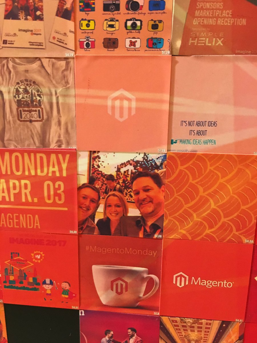 MagentoJenna: 2700 pics on the #Magentoimagine mosaic, and this one is my fav @mklave1 @JoshuaSWarren https://t.co/YZ9hNkRYN9