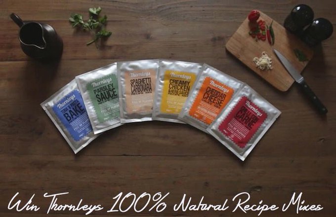 Win Thornleys 100% Natural Recipe Mixes Win Thornleys 100% Natural Recipe Mixes