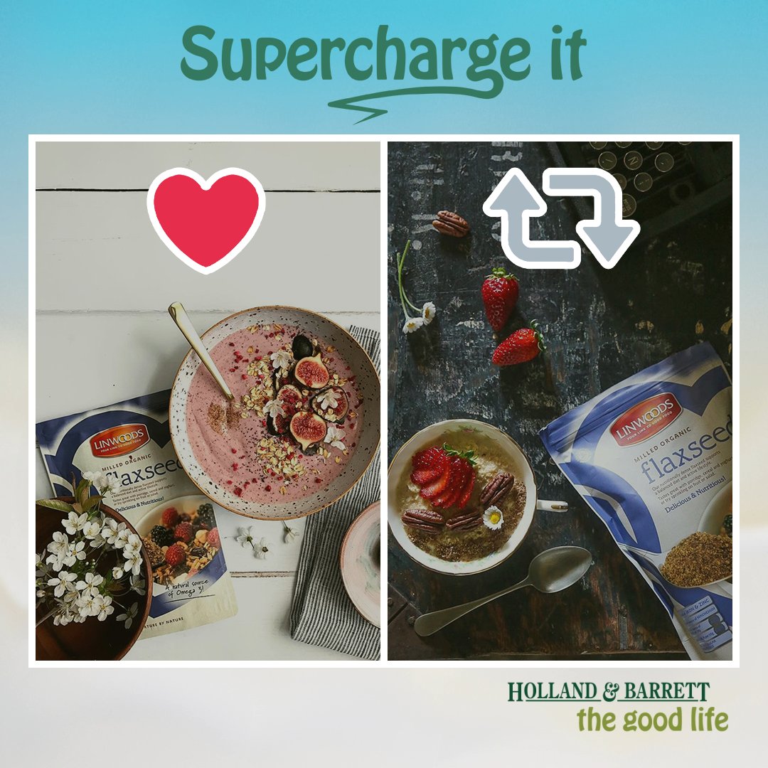 #Win one of five flaxseed packs by simply telling us how you prefer to use yours. RT or ❤️? #SuperchargeIt https://t.co/halW9dgpeD