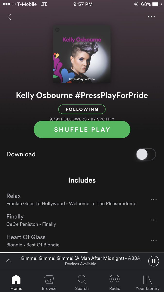 RT @MarilyOcampo: @KellyOsbourne Spotify #PressPlayForPride playlist is lit so far ???????????????????????????? https://t.co/bXucuhtiyU