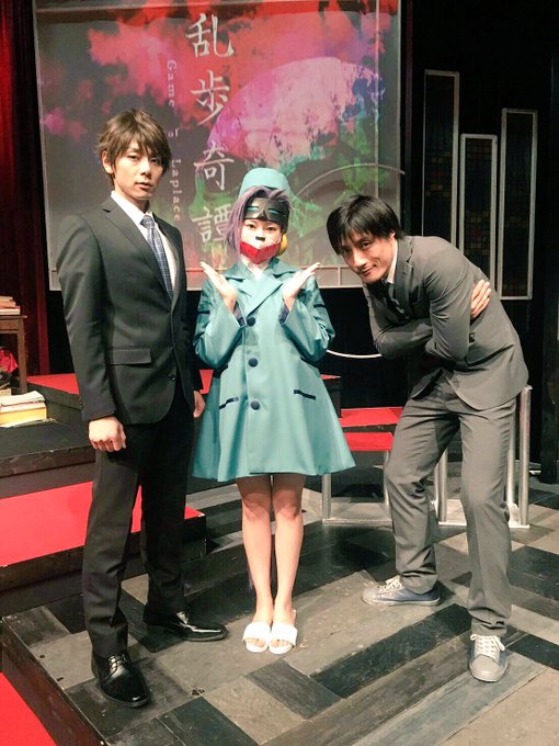 許可が取れたので📷アニメでは全く絡みのないカガミさんと、ナカムラさん😳でも、今回の舞台では唯一絡めたわずかな人たちの2人 許可が取れたので📷アニメでは全く絡みのないカガミさんと、ナカムラさん😳でも、今回の舞台では唯一絡めたわずかな人たちの2人