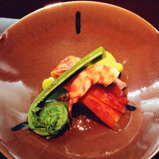 Shrimp, spring squid and seasonal vegetables #kaiseki #Gion #GionNanba #michelin #tastingmenu #degustation #Japanes… http://t.co/X9WUNbmWFP Michelin from twitter @gastronomy