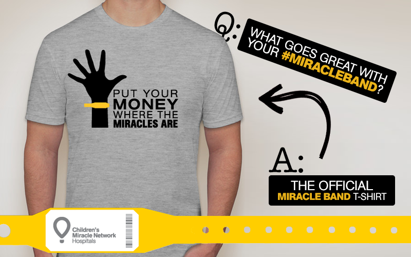 RT @CMNHospitals: #MiracleBand shirts are here! Order yours before May 31: http://t.co/vDYQ9NdFUu http://t.co/NkFBBCCE09