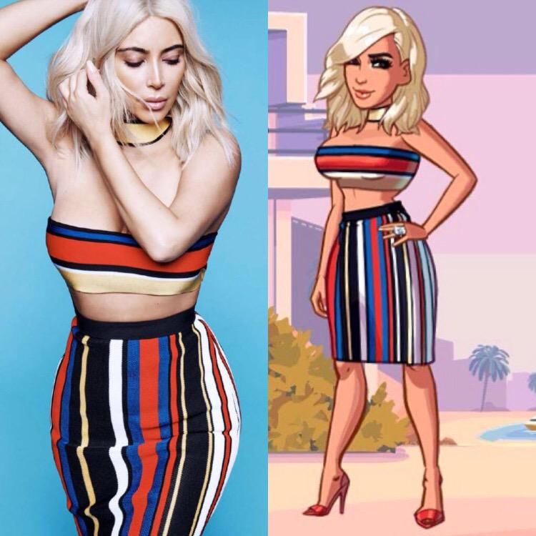 Love this Balmain look in Kim Kardashian Hollywood Game! http://t.co/s5DSwNWKfl