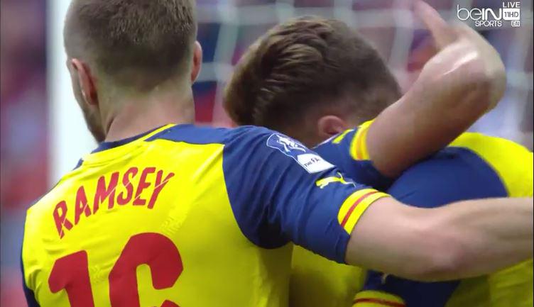 It's 4! What a clever flick. @_OlivierGiroud_ just rubs salt into the wound. #AFC 4 #AVFC 0 #FACupFinal 