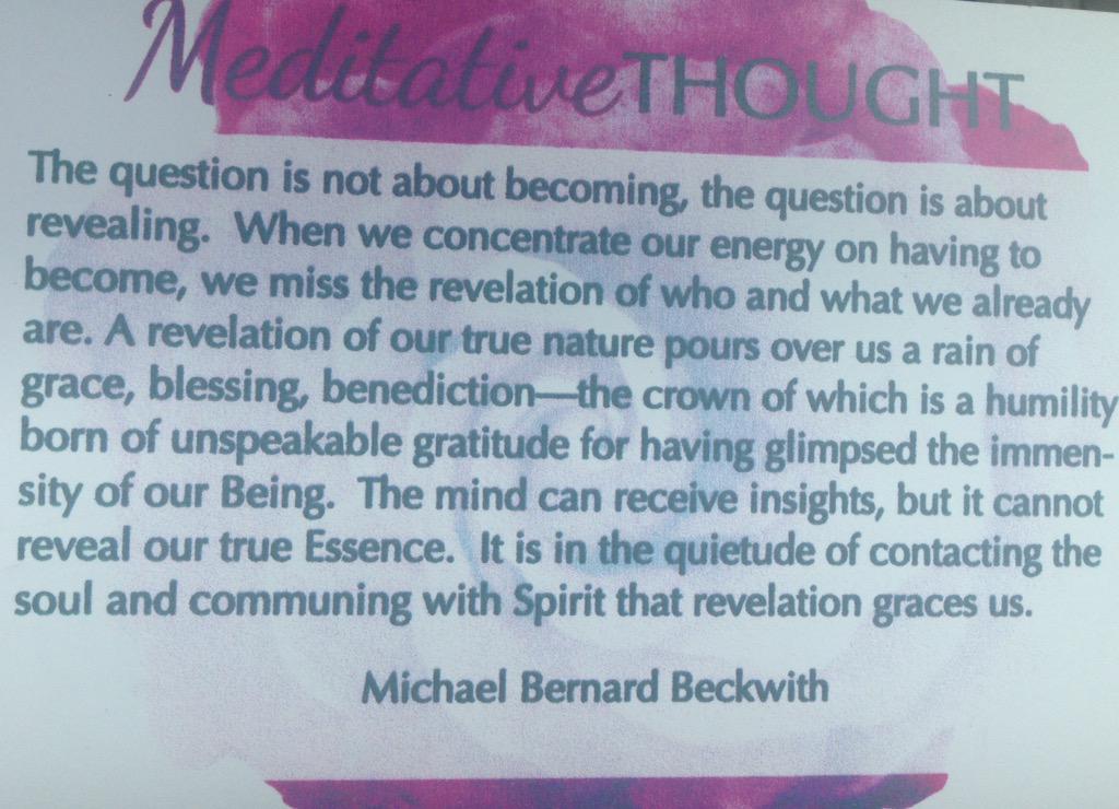 RT @drmichaelbb: RT @SaraKitnick: Beautiful & inspiring words this morning @AgapeISC @drmichaelbb @conscioushuman 