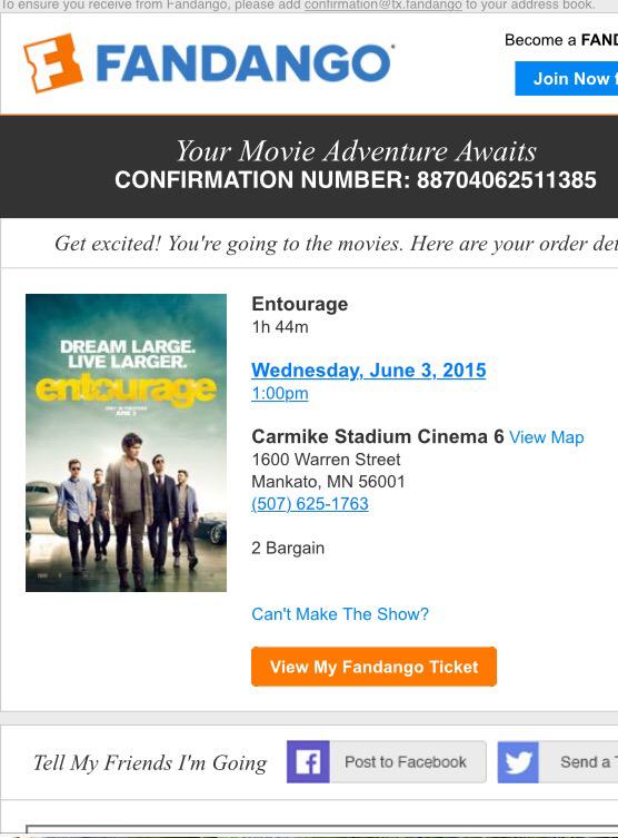 RT @John_P_Carlson: Pumped for #EntourageMovie listened to all @B4BPodcast @jerrycferrara I got my tickets too http://t.co/wS9FBUTmkO