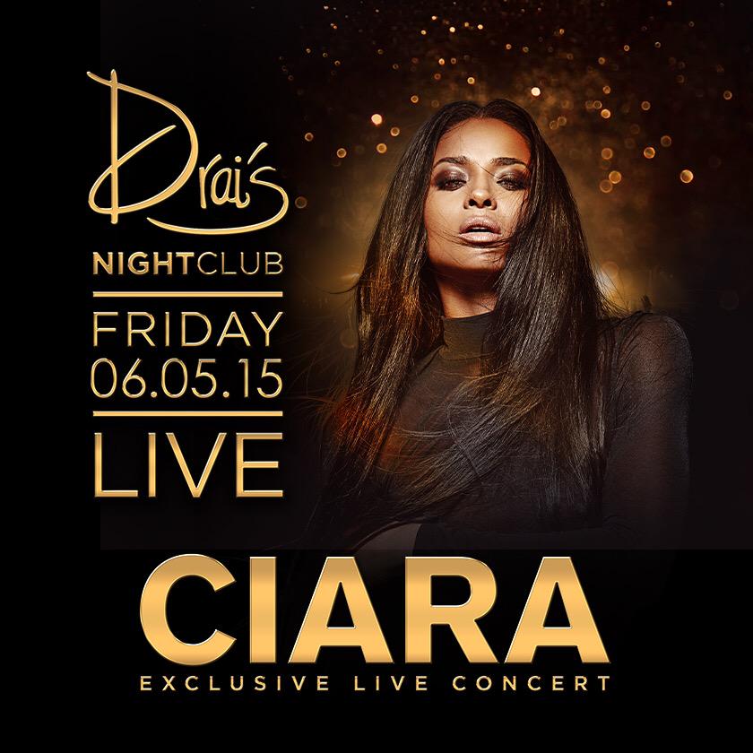 RT @msblairr: ???? SUPER excited about tonight! @ciara DraisLV ! See you all tonight ???????????? #DraisLive #CiaraLive #Vegas http://t.co/8TV2nbYUB4