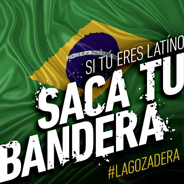 Brasil! Saca tu bandera y samba con nosotros que se formo #lagozadera Brazil take your flag out & dance the samba http://t.co/d9lW9Bm2Wz