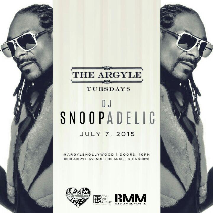 LA !! catch me #DJSNOOPADELIC live 7/7 @ArgyleHollywood s/o #rmmpercy does it again http://t.co/JWEJs8GDrd