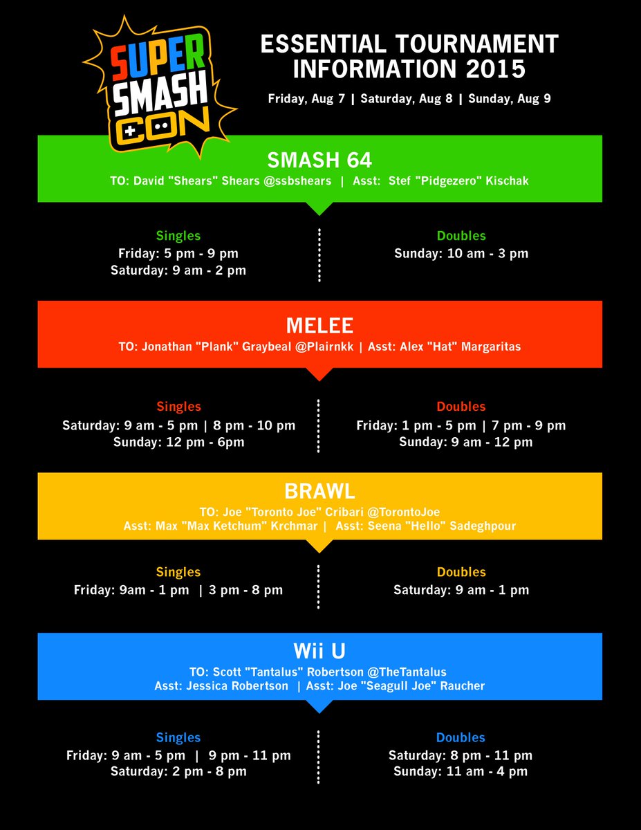 Super smash con prelim schedules and subTOs have been announced! r