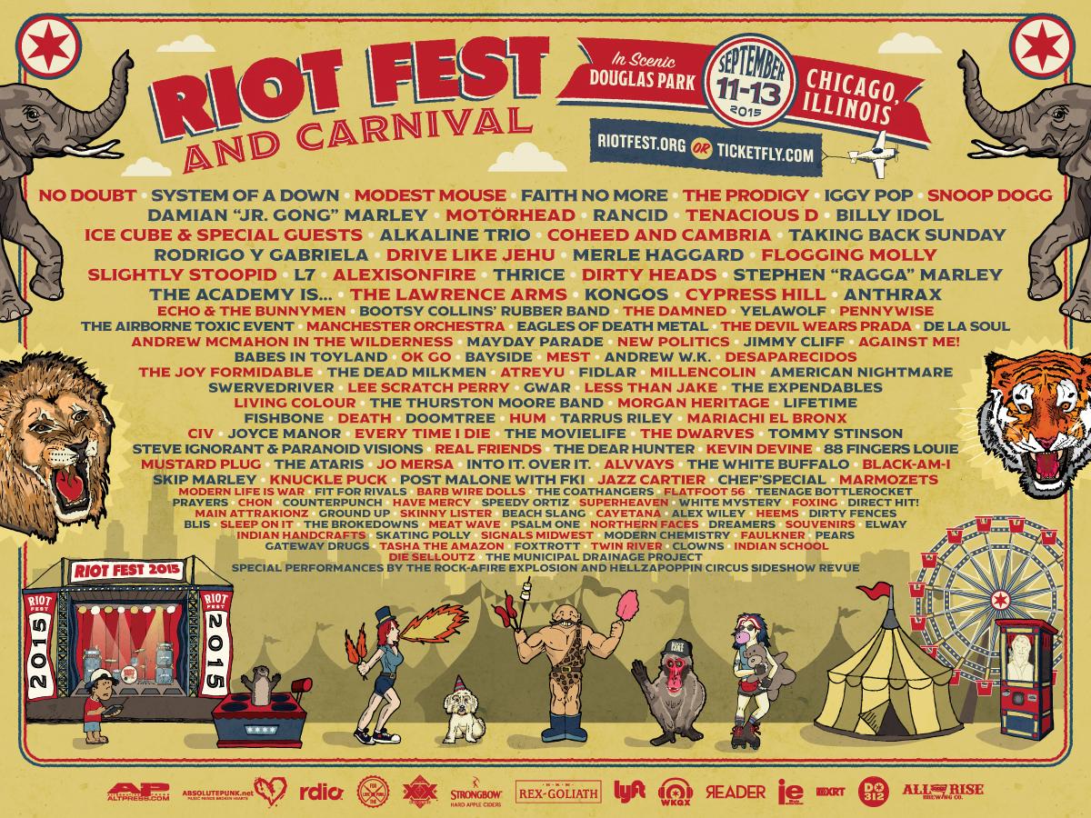 More bands have just been added to the already incredible lineup at #RiotFest Chicago the weekend of SEPT 11-13! http://t.co/goQOtxqjMl