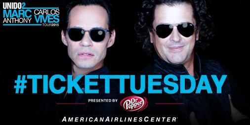 RT @AACenter: Happy #TicketTuesday! Enter to win 2 tickets to see @MarcAnthony & @carlosvives on 10/15! http://t.co/bRUX4uO3Yo http://t.co/…