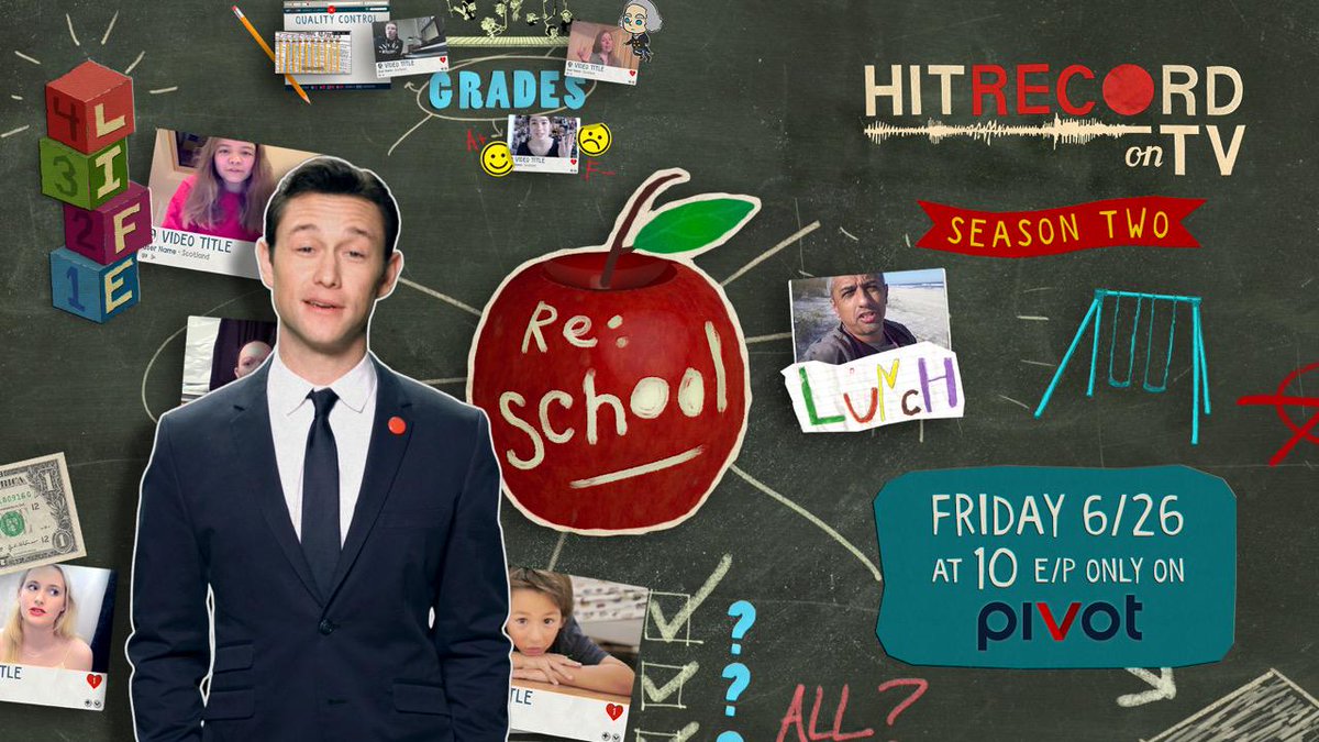 RT @hitRECord: New ep of #HITRECORDonTV RE: School hits the airwaves this Fri on @pivot. Watch a sneak peak - http://t.co/dbgHmYr9rT http:/…