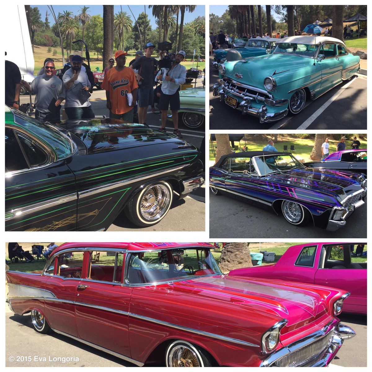 Working working working with these beautiful co-stars! #Lowriders #WorksOfArt #LatinoPride #MrCartoon http://t.co/h0xVP3zjw7