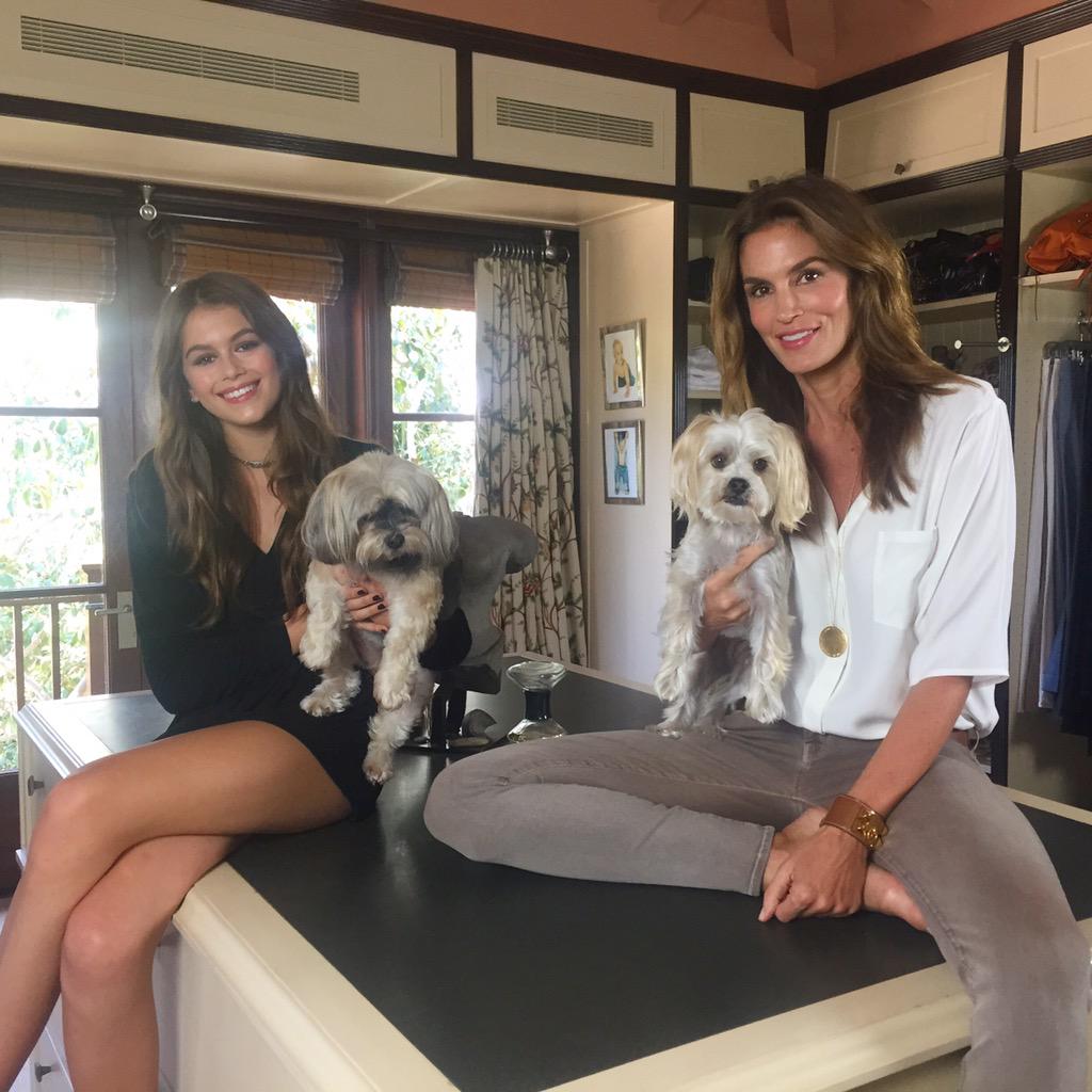 Today's set? My closet! Hanging out with @kaiagerber (and Widget and Sugar!) for the @thethick_. http://t.co/5tlxYY5VXI