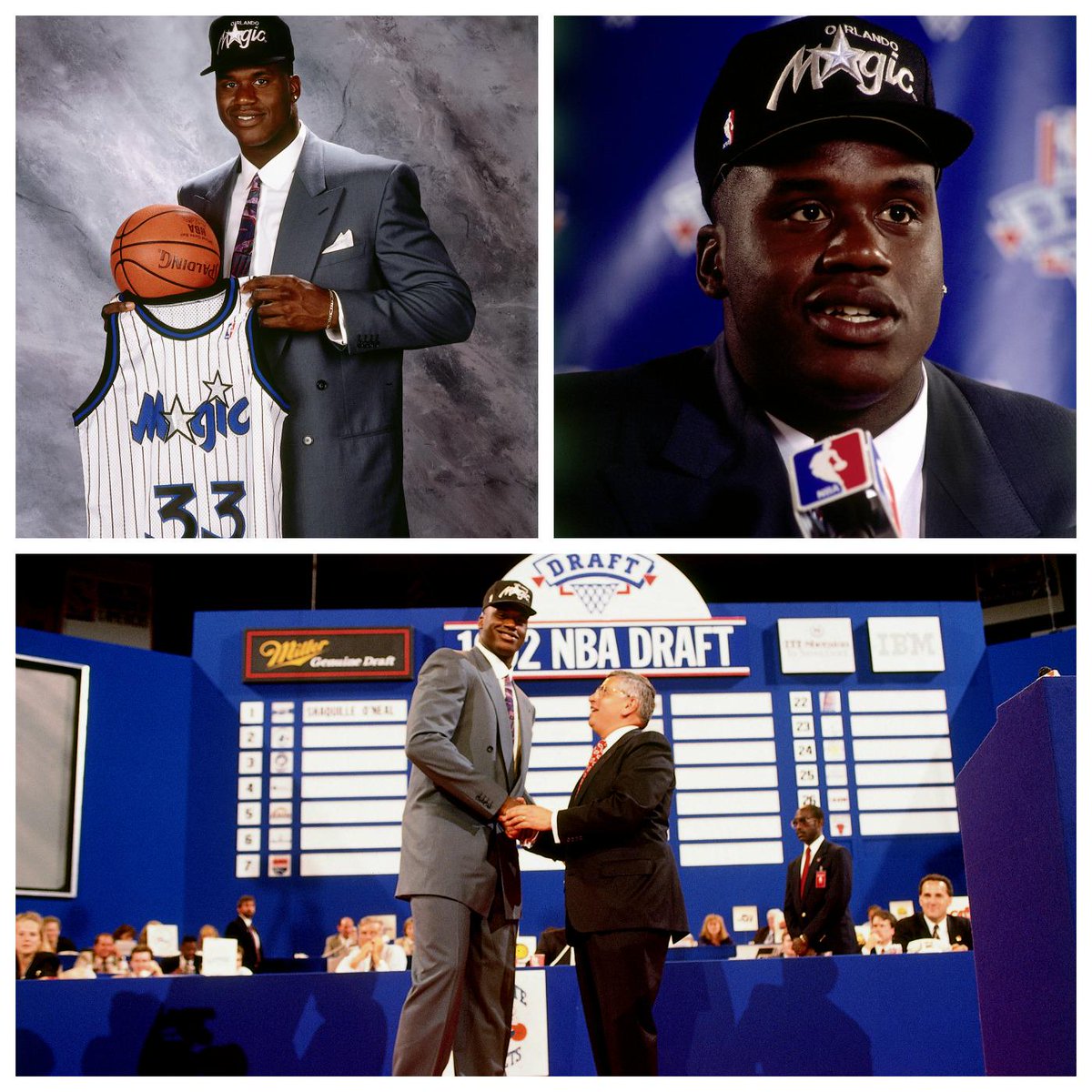 RT @NBAonTNT: 23 years ago tonight, @Shaq was drafted No. 1 overall by the @OrlandoMagic. http://t.co/0wDkFmkBqI