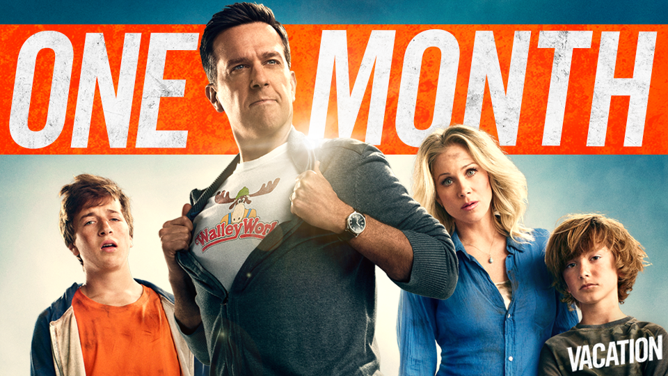 RT @vacationmovie: The Griswolds are back in ONE MONTH! #VacationMovie @edhelms @1capplegate @SkylerGisondo @SteeleStebbins http://t.co/z1x…