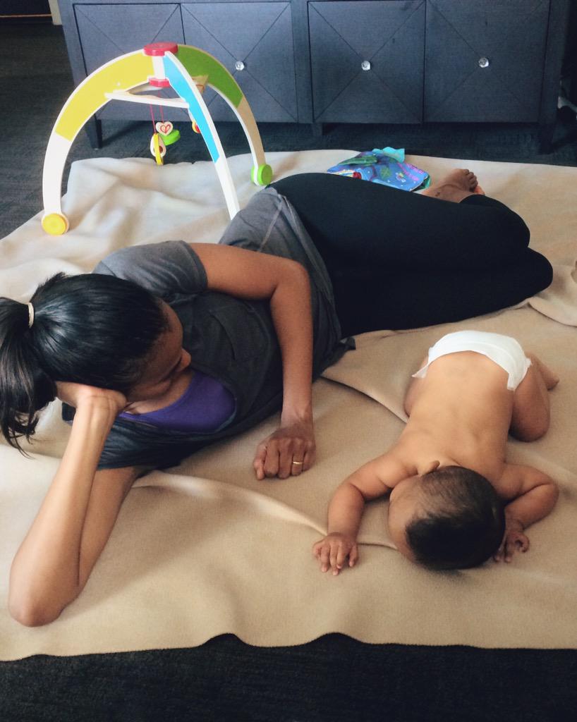 Tummy time with Cy #MommyMondays http://t.co/aicFyGfE9L
