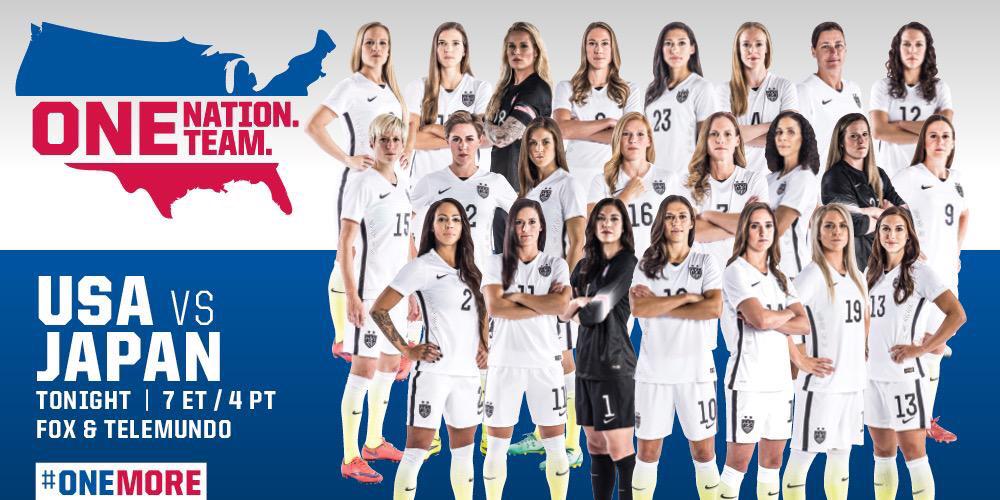 RT @opencup: #OneMore! Come on #USWNT! #USA #WWCFinal #OneNationOneTeam #SheBelieves http://t.co/bcilqv4ko9