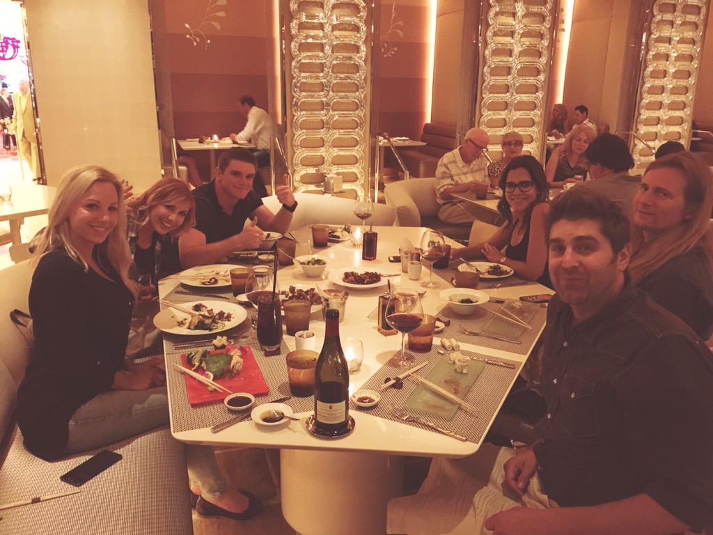 Dinnertime with all my favourite nerds. @ConorDaly22 @ToryBelleci @KariByron @steve_duda http://t.co/RiArdplJip