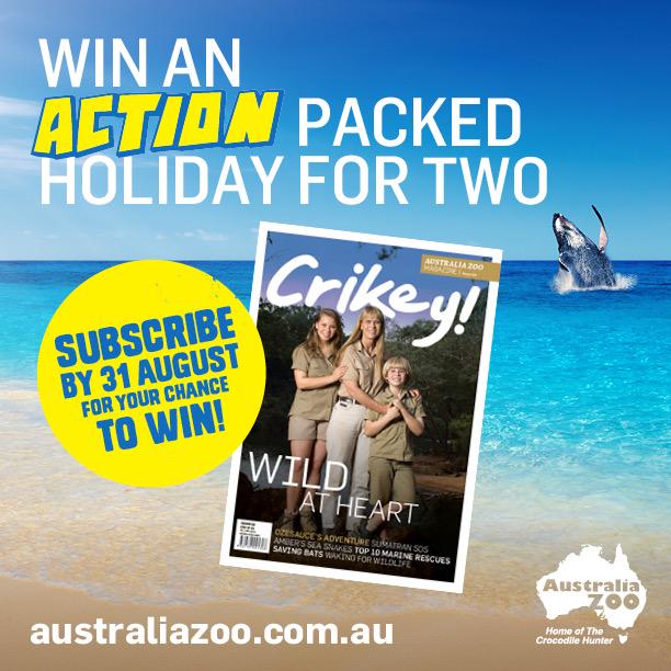RT @TerriIrwin: Subscribe to @AustraliaZoo's Crikey Magazine to win! http://t.co/rfUplsX56P