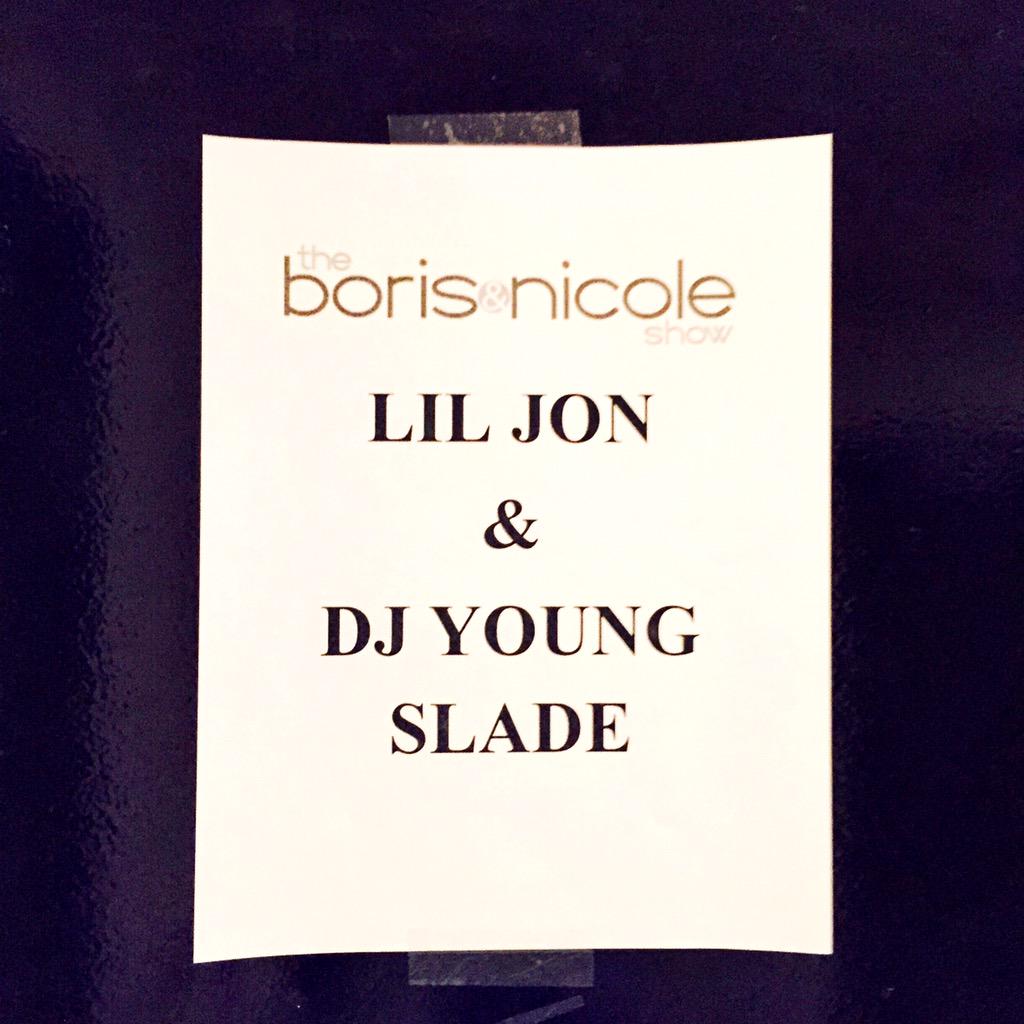 RT @djyoungslade: Yo make sure you catch me and my dad @LilJon on the @BorisandNicole Today! http://t.co/48E4HgmGfp
