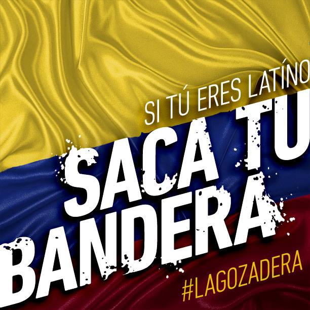 Saca tu bandera #Colombia que se formó #LaGozadera! @GdZOficial @MarcAnthony http://t.co/HA3u9jSa5X http://t.co/BRkb9g6pr8