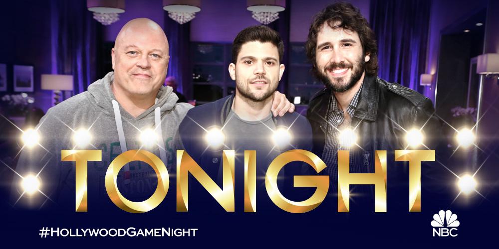 RT @NBCGameNight: Will these fellas win the battle of the Hollywood sexes? Find out tonight at 10/9c! #HollywoodGameNight http://t.co/6UP2h…