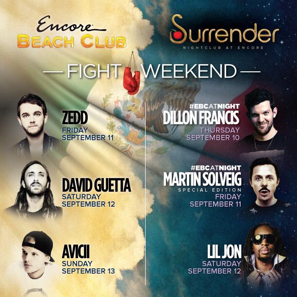 RT @SurrenderVegas: ANNOUNCEMENT: #FIGHTWEEKEND is ready w/ @DillonFrancis @MartinSolveig & @LilJon http://t.co/s5OSDmT2Mt