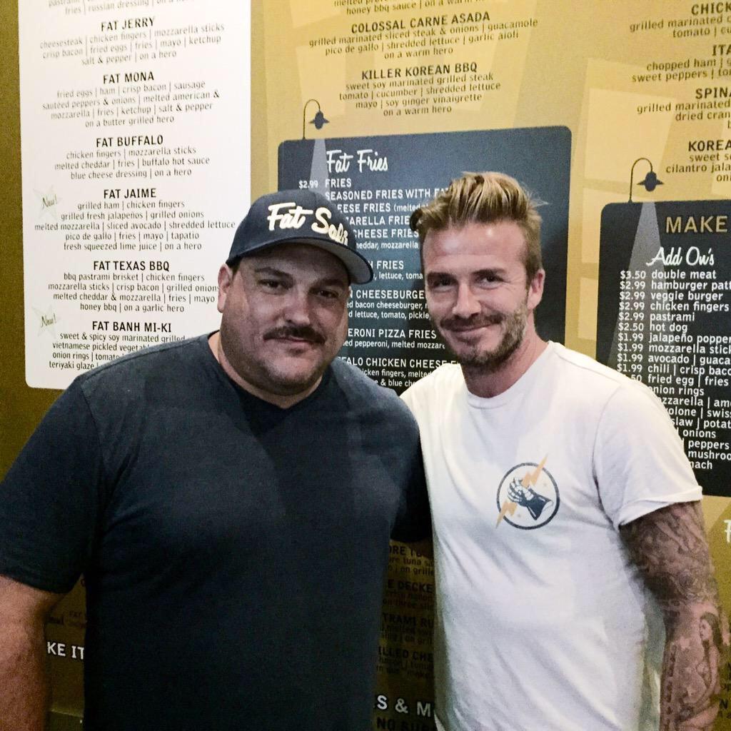 Happy to see David Beckham at @fatsalsdeli with @therealfatsal http://t.co/hChBz5A6Fl